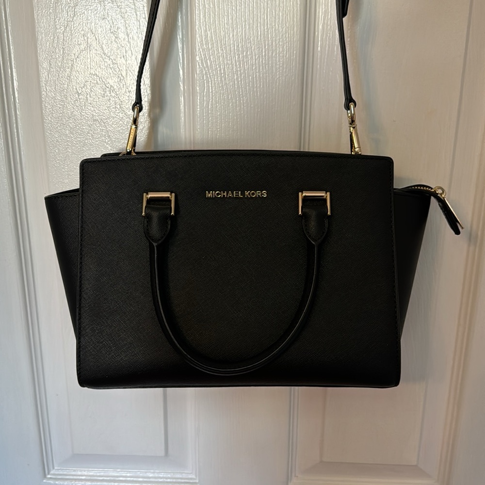 Michael Kors Selma Saffiano Leather Medium Satchel - Picture 5 of 10